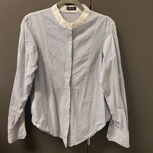Textured Striped Button-up